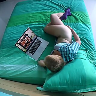 watching porn and masturbating