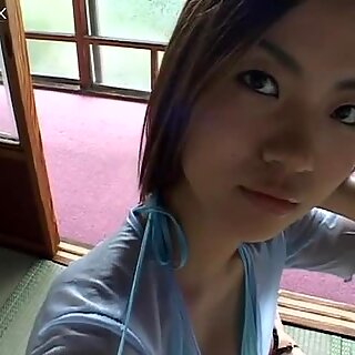 Cameltoe and erect nipples of delicious Japanese gall Megami no Sugao